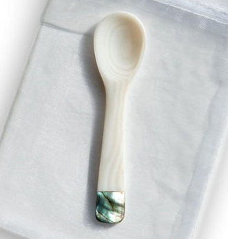 Mother of Pearl Spoon with Abalone Inlay 